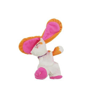 Vintage 80's SMOOSHEES Poppie Dog Mini Plush Pink Orange 1987 Fisher Puppy Colle